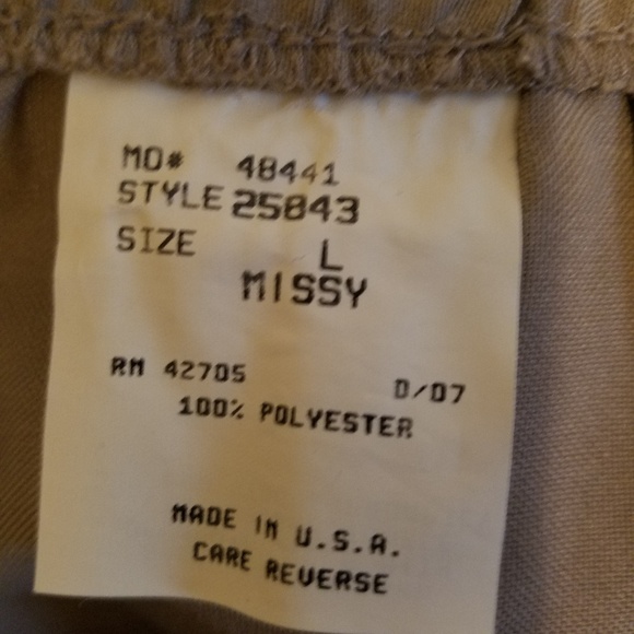 Vintage Skirt Elastic Waist Tan Color Size L - Picture 4 of 5